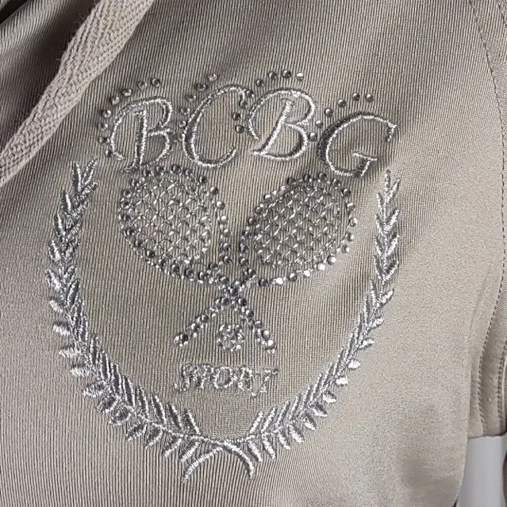 BCBG MaxAzria Tan/Beige/Light Brown, Women's Zip Up Hoodie. Size Large - Picture 2 of 16